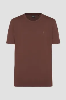 Мужская темно-коричневая футболка Коричневый L BOSS 50539831;204