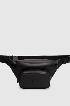 Черная кожаная поясная сумка Durance