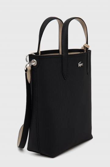 Двусторонняя сумочка Lacoste цвет бежевый Двусторонняя сумочка Lacoste цвет бежевый