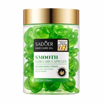 Питательные капсулы для волос Sadoer Argan Oil Aloe Smooth Hair Care Capsules с аргановым маслом и алоэ вера, 30*1 мл Питательные капсулы для волос Sadoer Argan Oil Aloe Smooth Hair Care Capsules с аргановым маслом и алоэ вера, 30*1 мл
