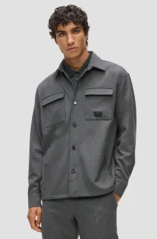 Мужская серая рубашка Серый S Karl Lagerfeld 554566.605980;941