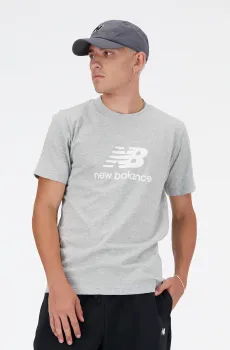 Мужская серая футболка Sport Essentials Logo Серый M New Balance MT41502AG