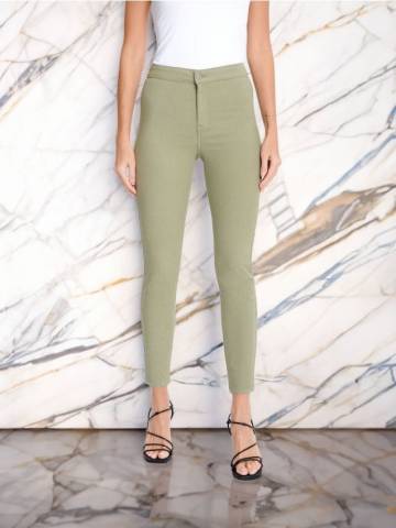 Джинси high waist skinny - зелений Джинси high waist skinny - зелений