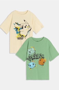 Футболка oversize Pokémon 2 pack - різнобарвний