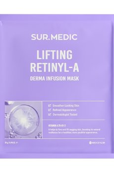 Восстанавливающая тканевая маска для лица Neogen Sur.Medic Lifting Retinyl-A Derma Infusion Mask, 28 г