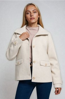 Куртка з коміром-стійкою - нюдовий