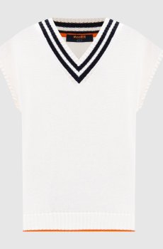 Белый жилет MERION с шелком