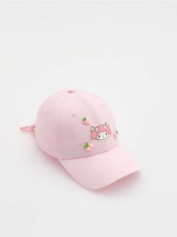 Reserved - GIRLS` PEAKED CAP - пастельний рожевий - 701EC-03X Reserved - GIRLS` PEAKED CAP - пастельний рожевий - 701EC-03X