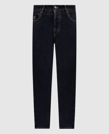 Черные джинсы с логотип патч Черные джинсы с логотип патч