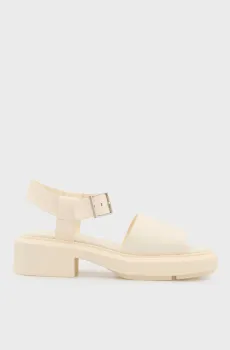 Женские белые кожаные сандалии CHUNKY Белый 36 Calvin Klein HW0HW03131