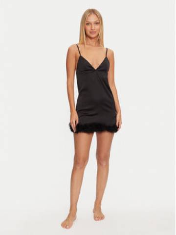 Guess Нічна сорочка O4BX00 WEFC2 Чорний Regular Fit Guess Нічна сорочка O4BX00 WEFC2 Чорний Regular Fit