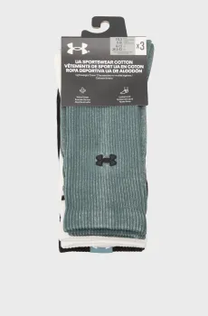 Носки (3 пары) UA Sportswear Cotton Nv Crew Разноцветный 47.5-50.5 Under Armour 1390130-587
