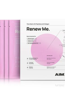 Тканевая маска для лица AIMX Renew Me Face Mask With Peptides And Collagen, 5*25 мл