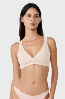 Женский бежевый топ-брасьер COTON 360 Бежевый L Etam 6524519