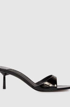 Черные лакированные мюли BELLA
