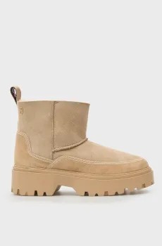 Женские бежевые замшевые угги SHEARLING Бежевый 37 Tommy Hilfiger FW0FW08997