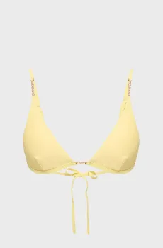 Женский желтый лиф от купальника CHAIN TRIANGLE BIKINI Желтый S Karl Lagerfeld B2W46011