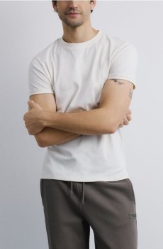 Reserved - Футболка в обтяжку - кремовий - 938HL-01X