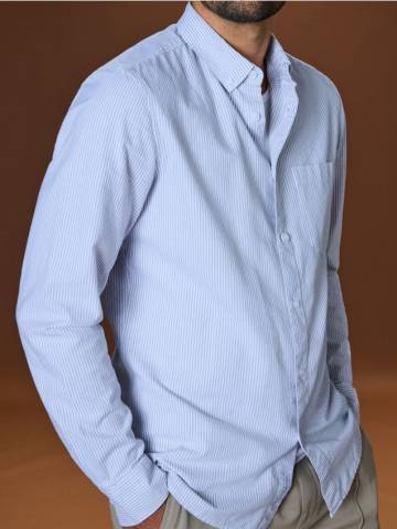 Сорочка slim fit - сірий