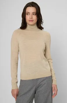 Женский бежевый шерстяной гольф Бежевый XS BOSS 50548298;276