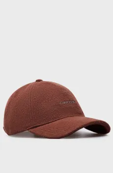 Женская коричневая шерстяная кепка METAL LETTERING WOOL CAP Коричневый ONESIZE Calvin Klein K60K612364