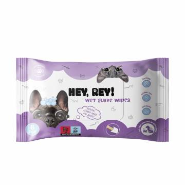 Влажные салфетки-перчатки для животных Hey, Rey! Wet Glove Wipes, 8 шт Влажные салфетки-перчатки для животных Hey, Rey! Wet Glove Wipes, 8 шт
