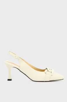 Женские белые кожаные слингбэки Белый 39 Respect IS56-147157