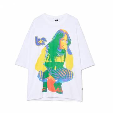 Cropp - Біла футболка з принтом Billie Eilish - білий Cropp - Біла футболка з принтом Billie Eilish - білий