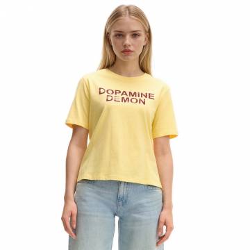 Cropp - Футболка oversize з написом - нюдовий Cropp - Футболка oversize з написом - нюдовий