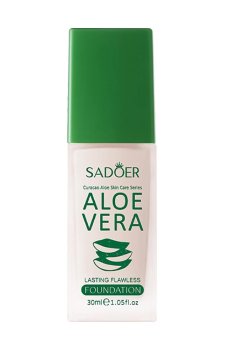 Тональный крем для лица Sadoer Aloe Vera Lasting Flawless Foundation 01 Ivory White, 30 мл