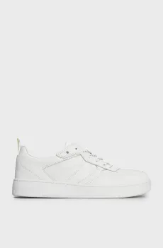 Мужские белые кожаные сникерcы BASKET CUPSOLE LACEUP HIKING Белый 45 Calvin Klein YM0YM00824