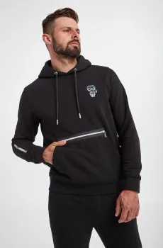 Мужское черное худи Черный 3XL Karl Lagerfeld 523910.705089;990