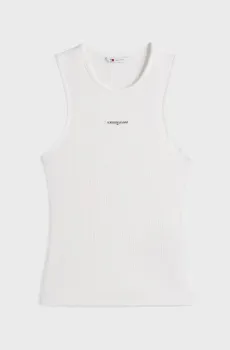 Женская белая майка LABEL Белый L Tommy Jeans DW0DW22282