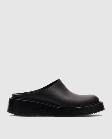 Черные кожаные мюли Dean Clog Черные кожаные мюли Dean Clog