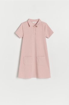 Reserved - Смугаста сукня - пильно-рожевий - 587BF-39X