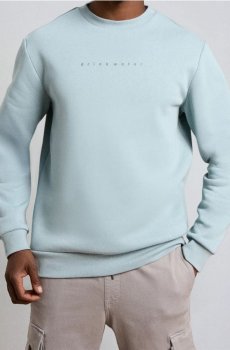 Світшот із принтом - синій