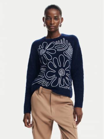 Desigual Светр Cambridge 24WWJF68 Cиній Regular Fit Desigual Светр Cambridge 24WWJF68 Cиній Regular Fit