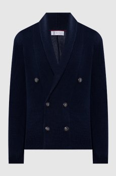 Синий кардиган