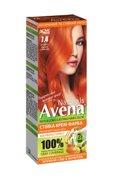 Стойкая крем-краска для волос Acme Color Avena Naturals Permanent Cream Color 7.4 Огненно-медный, 115 мл