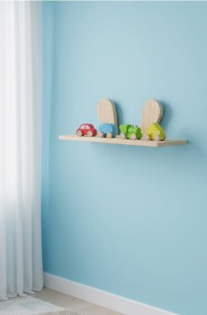 Настінна полиця з вушками - бежевий