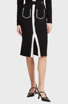 Женская черная юбка Черный L Karl Lagerfeld A3W12023