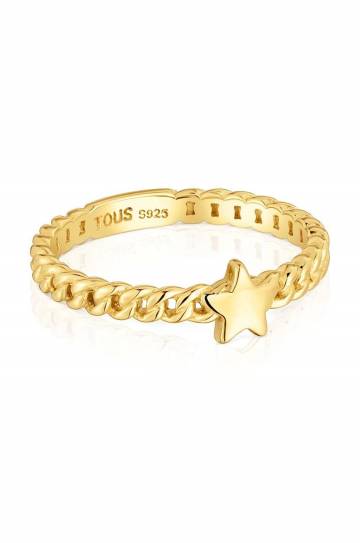 Серебряное кольцо с позолотой Tous 12 Bold Motif Серебряное кольцо с позолотой Tous 12 Bold Motif