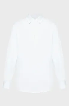 Женская белая рубашка FRONT SLIT Белый 34 Calvin Klein K20K208378