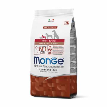 Сухой корм Monge Mini Puppy & Junior для щенков малых пород (до 10 кг), со вкусом ягненок с рисом, 800 г Сухой корм Monge Mini Puppy & Junior для щенков малых пород (до 10 кг), со вкусом ягненок с рисом, 800 г