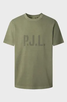 Мужская оливковая футболка THYSSEN Оливковый S Pepe Jeans PM5010092