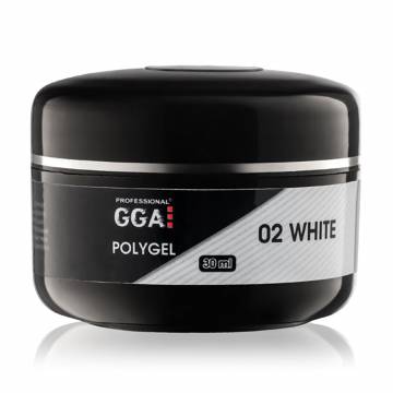 Полигель для наращивания ногтей GGA Professional Polygel 02 White, 30 мл Полигель для наращивания ногтей GGA Professional Polygel 02 White, 30 мл