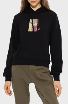 Женское черное худи F-REGGY-HOOD-L6 Черный XS Diesel A11233 0JFAV