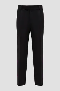 Мужские черные шерстяные брюки Черный XL-XXL Karl Lagerfeld 544083.255080;990
