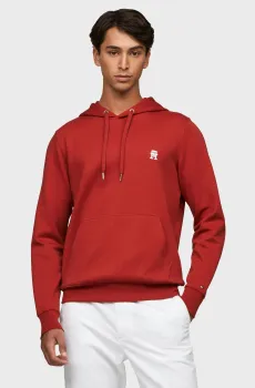 Мужское красное худи MONOGRAM IMD Красный L Tommy Hilfiger MW0MW33646
