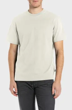 Мужская бежевая футболка Бежевый S Replay M3237 .000.22662